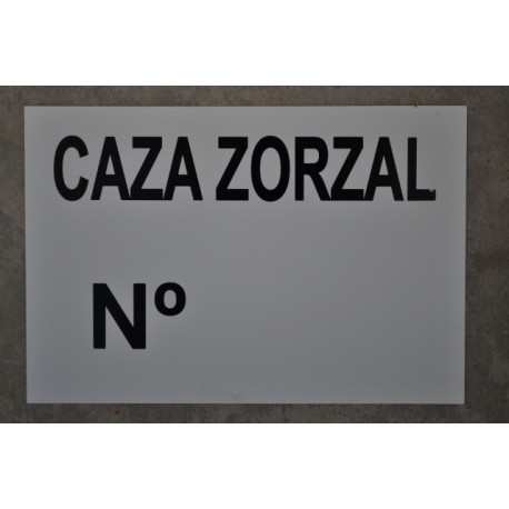 20 x 30 CAZA ZORZAL Nº