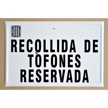 RECOLLIDA DE TÒFONES RESERVADA