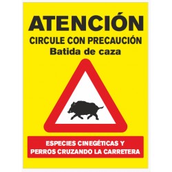 ATENCIÓ CIRCULI AMB PRECAUCIÓ - Batuda de Caça - ESPÈCIES CINEGÈTIQUES I GOSSOS CREUANT LA CARRETERA