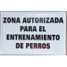 ZONA AUTORIZADA PARA EL ENTRENAMIENTO DE PERROS